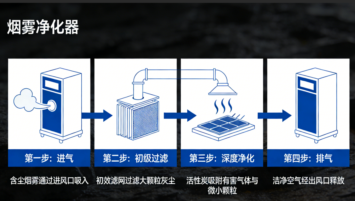解讀煙霧凈化器核心技術指標，選對設備守護潔凈環境